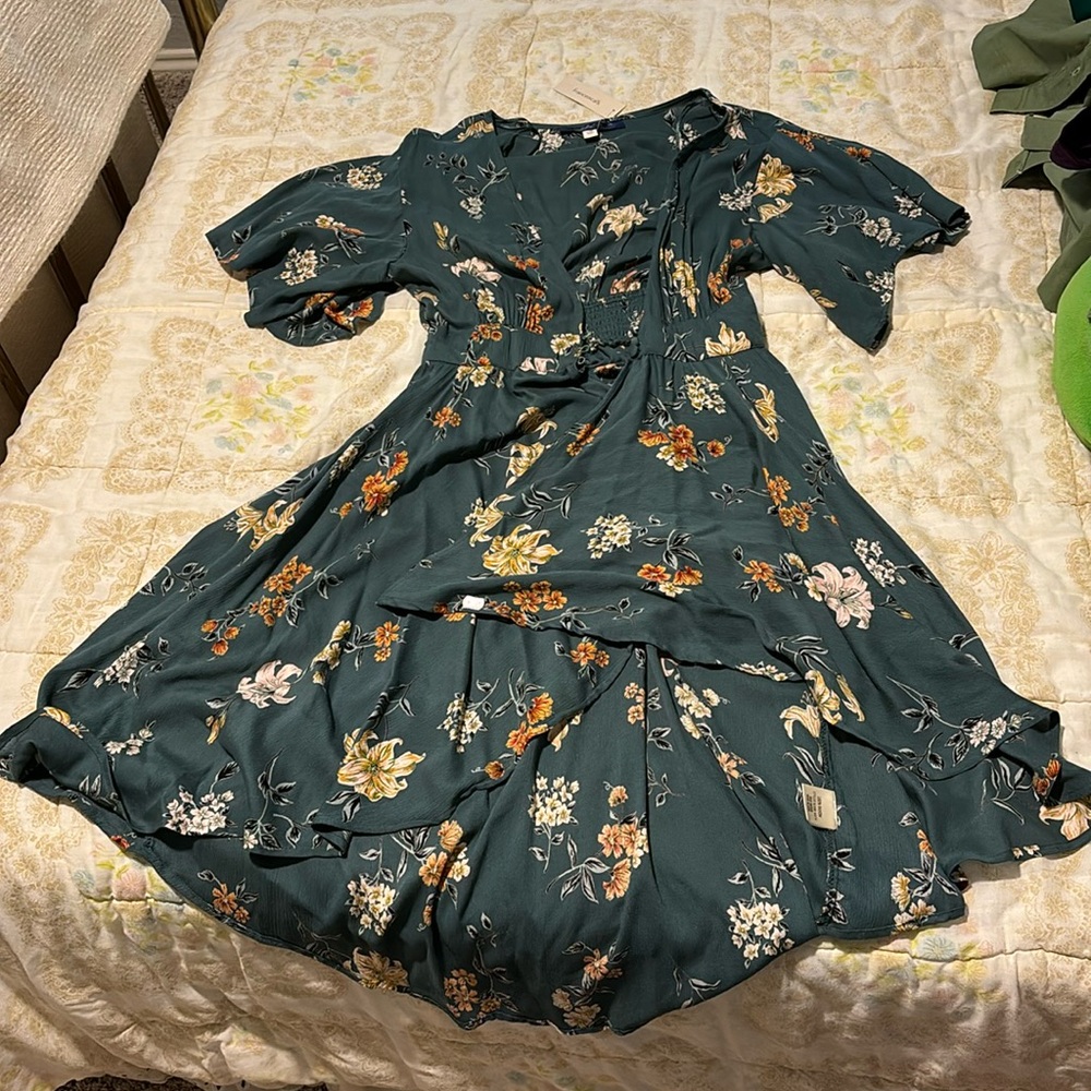 Floral Green Dress